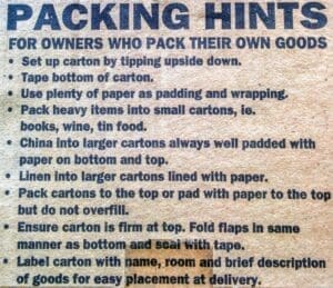 Packing Instructions Moving in Vancouver Simple Moves