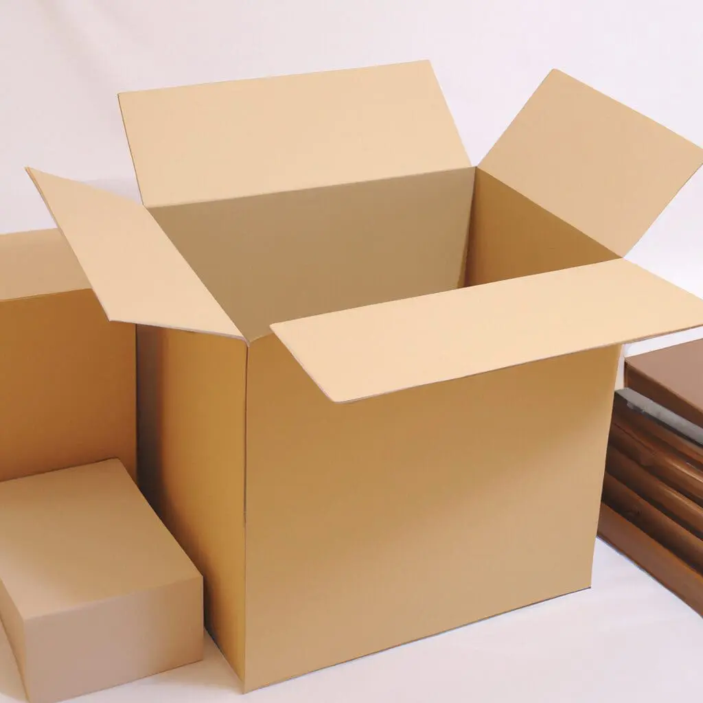 boxes and packing paper